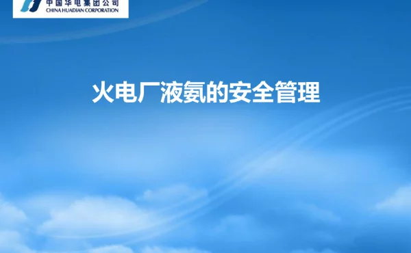 火电厂液氨的安全管理