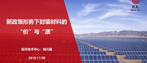 新政策形势下封装材料的“价”与“质”-姚元毅