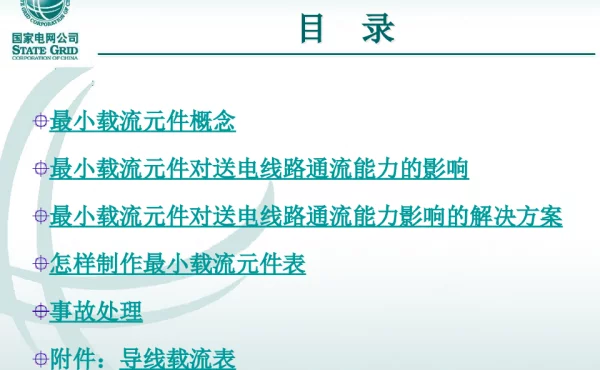 最小载流元件培训课件