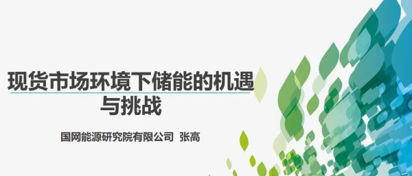 现货市场环境下储能的机遇与挑战