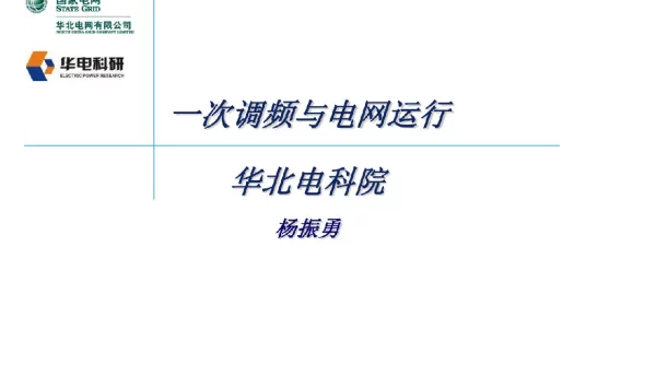125页华北电科院一次调频与电网运行