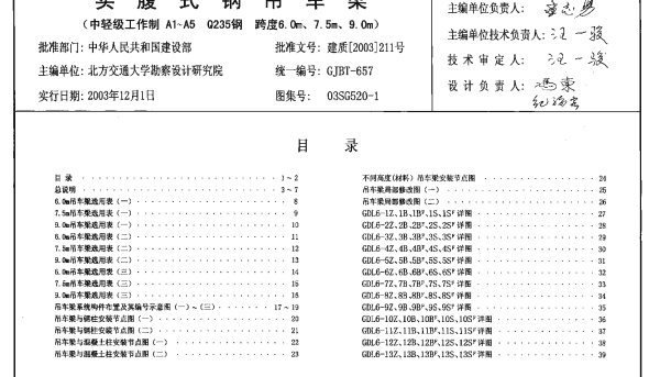 03SG520-1实腹式钢吊车梁