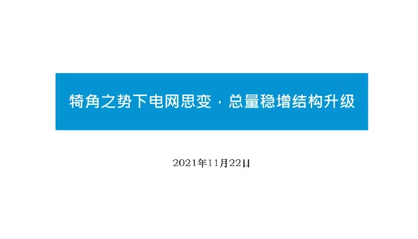 犄角之势下电网思变-2021.11