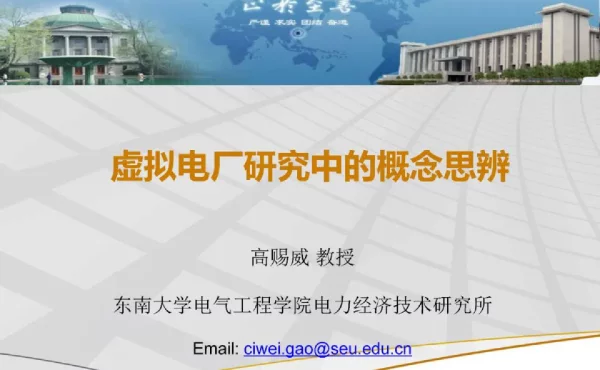 虚拟电厂研究中的概念思辨