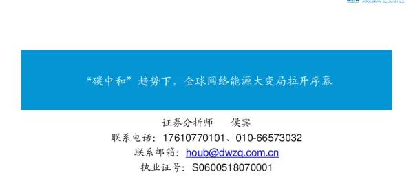 “碳中和”趋势下，全球网络能源大变局拉开序幕
