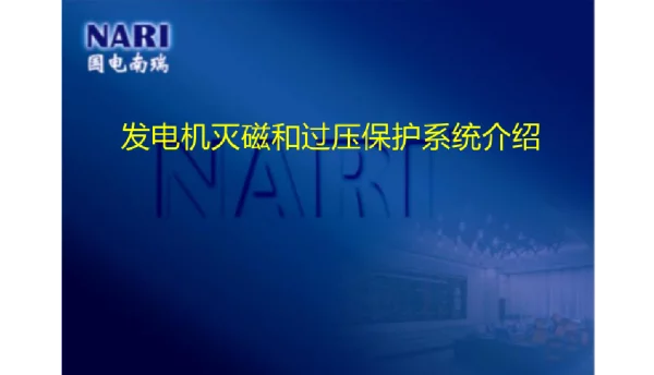 发电机灭磁和过压保护系统介绍