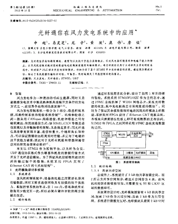 光纤通信在风力发电系统中的应用