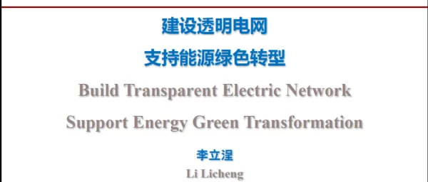李立浧：建设透明电网，支持能源绿色转型