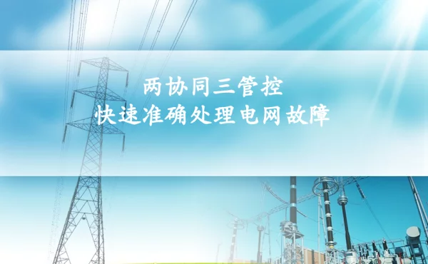 “两协同三管控”快速准确处理电网故障（事故分析“大讲堂”）
