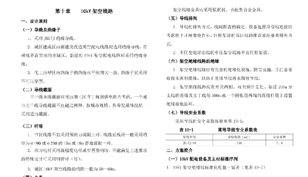 10kV配电标准化装备及设计（第十章10kV架空线路PDF）