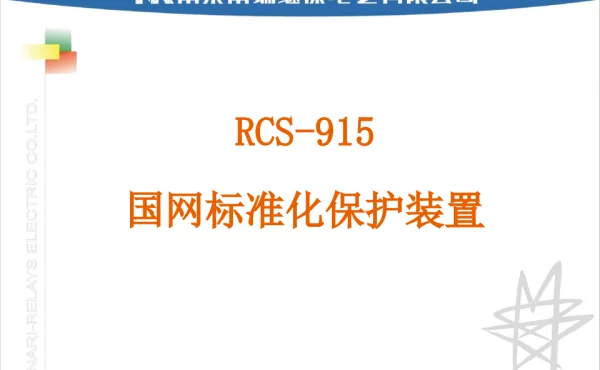 RCS-915国网标准化母线保护简介