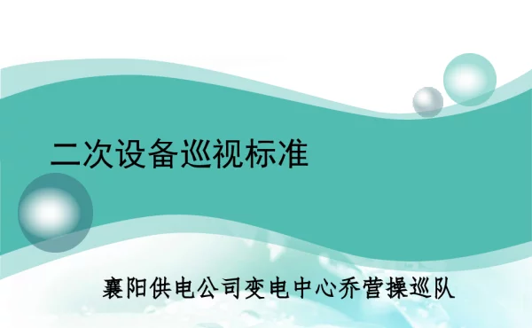 二次设备巡视票标准