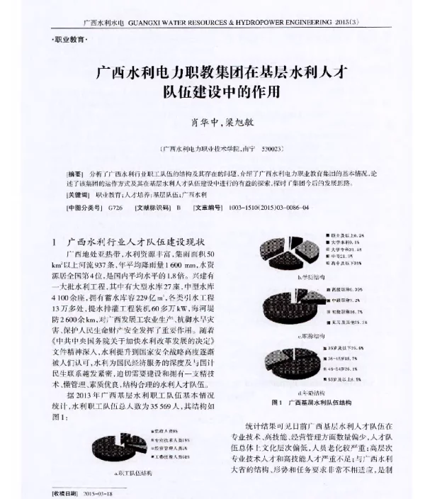 广西水利电力职教集团在基层水利人才队伍建设中的作用