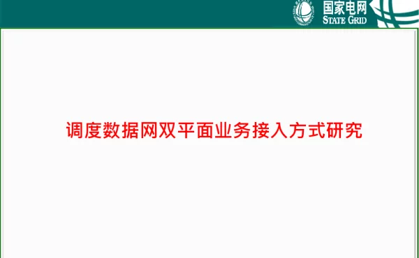 调度数据网双平面业务接入方式研究