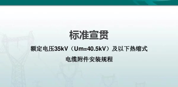 标准宣贯-额定电压35kV（Um＝40.5kV）及以下热缩式电缆附件安装规程（报批稿）
