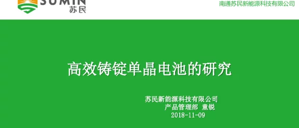 高效铸锭单晶电池技术开发-童锐