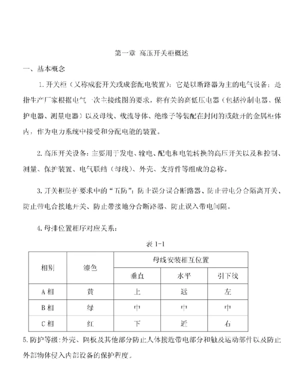 高压开关柜简介