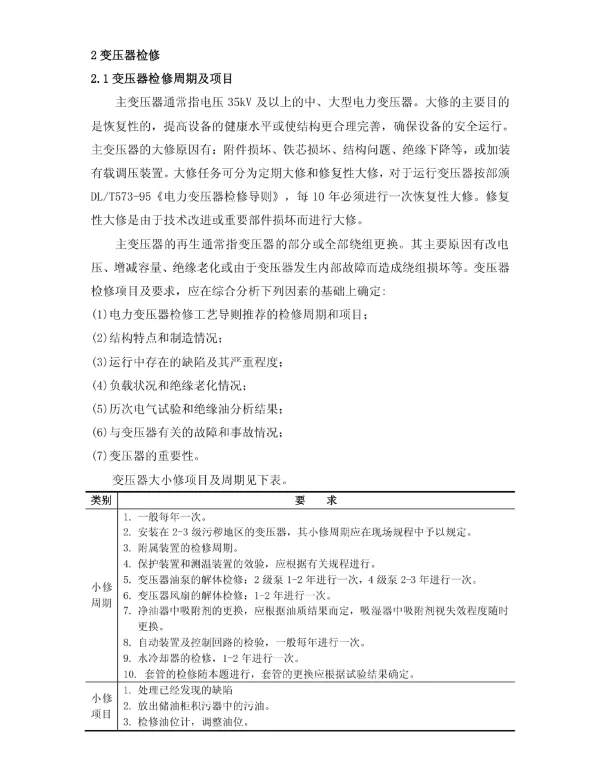 变压器检修