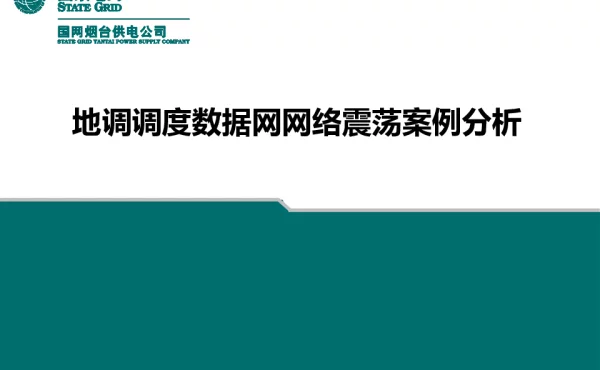 地调调度数据网网络震荡案例分析